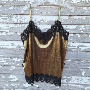 🌟 Spanner Gwenyth lace trim camisole cami top size large NWT Y2K